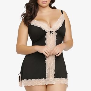 Torrid  MICROFIBER & LACE TRIM CHEMISE